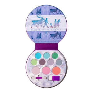 Frozen II Glitter Palette | Lip Smacker - Products front facing lid open, with no background