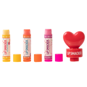 3 Piece Lip Balm with Heart Topper - Red | Lip Smacker